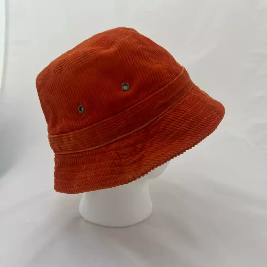 J. Crew Orange Corduroy 100% Cotton Bucket Hat Women's S/M