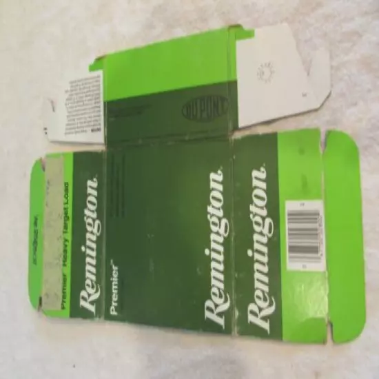 VINTAGE REMINGTON PREMIER HEAVY TARGET GREEN 12GA CARTRIDGE SHELLS Box Empty