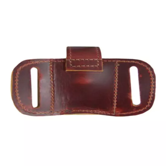 New Barsony Burgundy Leather Belt Loop Single Speed Loader Pouch .22 .38 .357