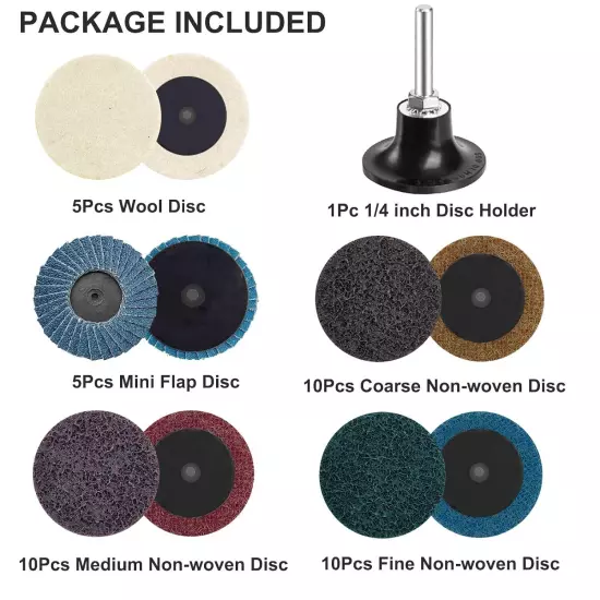 40PCS 2 Inch Quick Change Sanding Discs, Nylon Surface Conditioning Discs,... 