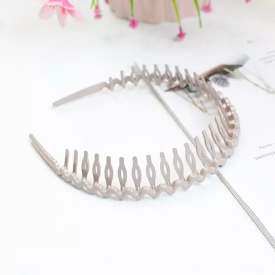 Women Non-Slip Resin Hair Comb Hairband Headband Hair Hoop With Teeth Headwear❉