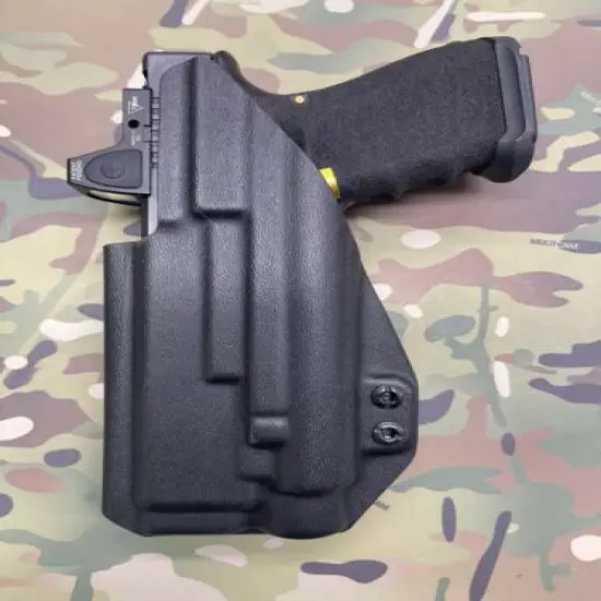 Black Kydex IWB Holster for Glock 45 Olight PL-2 Valkyrie w/adj Retention