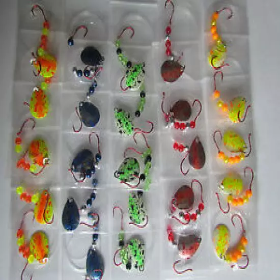 SUZIES SPINNERS 25 UV Spackle Spinner Rigs Crawler Harness Sz 3 Colorado Blades