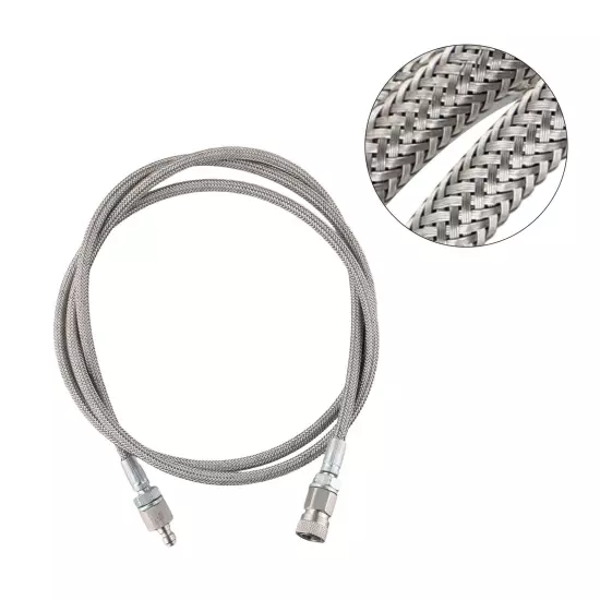 Professional Grade 60 Inch Fill Whip Hose Extension in Stainless Steel