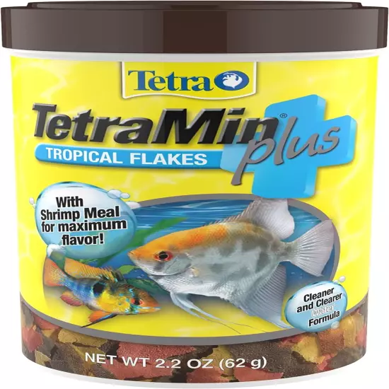 Tropical Flakes 2.2 Ounces, Nutritionally Balanced Fish Food, with Added Shrimp