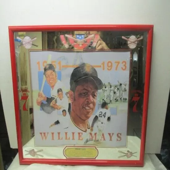 VINTAGE BASEBALL PLAYER-WILLY MAYS SIGN SEAGRAM'S ''7''-FREE SHIP LOWER 48 STATE