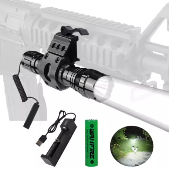 501B LED Flashlight White Light Hunting Weapon Gun Torch Camping Lamp For Rifle