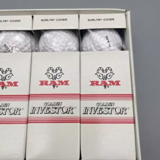 Vintage RAM Golden Investor Golf Balls 15 Balls Surlyn Cover