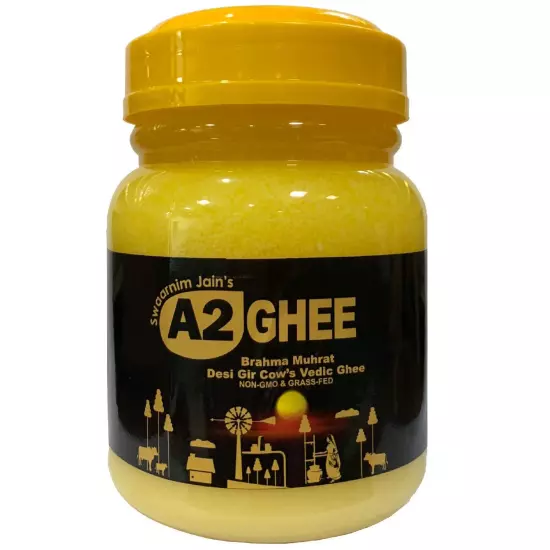 Gir Cow A2 Ghee 16.9oz - Jains’ A2 Brahma Muhurta Ghee 500ml - Probiotic Prop...