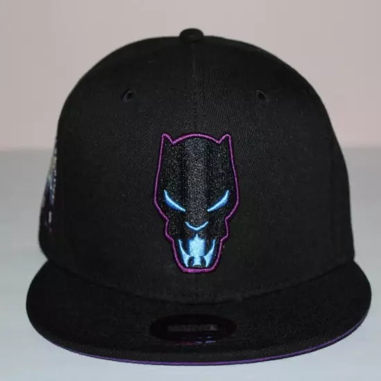 Lids Exclusive MARVEL BLACK PANTHER Premium Fitted Hat Cap Size 7 1/8 Black *5R