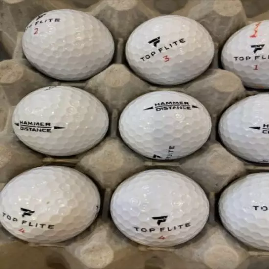 48 Used Top Flight Hammer Golf Balls-AAAAA.