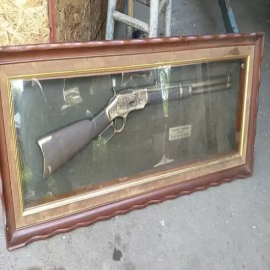 Gun Display Case Cabinet Rifle 1873 Frontier carbine Shadow Box Turner 