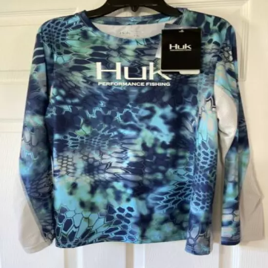 NWT Huk Performance Fishing Youth fishing shirt long sleeve Size XL