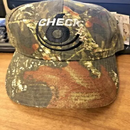 Check 6 Mossy Oak Camo Camouflage Baseball Trucker Cap Hat Adjustable NEW WITH T