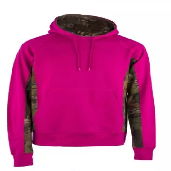 WOMENS CAMO Hooded SWEATSHIRT JACKET CORAL/PINK/ROSE