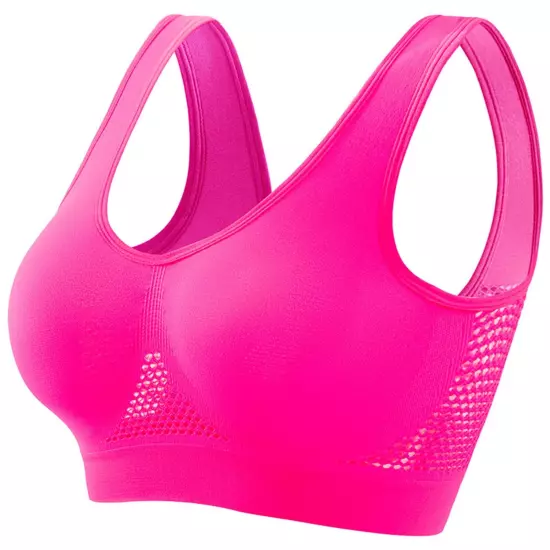 Womens Sports Bra Seamless Wirefree Breathable Yoga Bra Comfort Sleep Bra