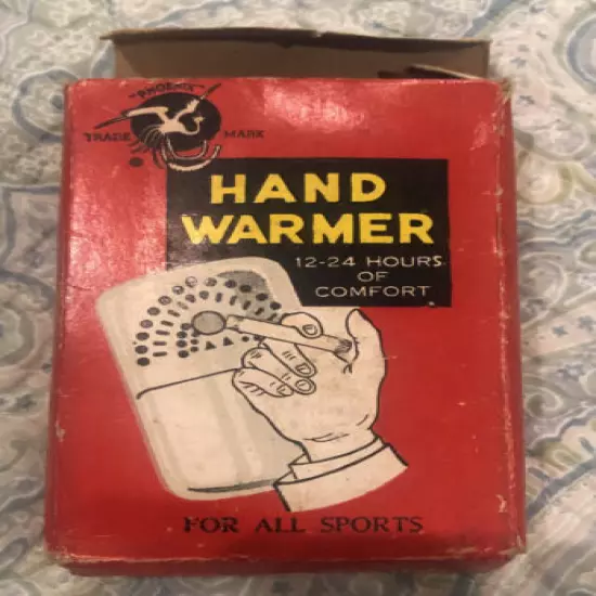 Vintage Phoenix Hand Warmer Cig Lighter w/ box bag instructions Fish Golf Hunt