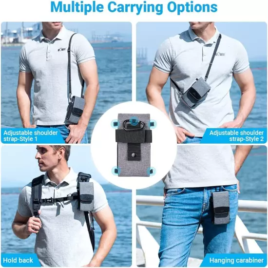 Travel Pouch Bag: Shoulder Strap, Phone Holder, for Smartphone, Passport