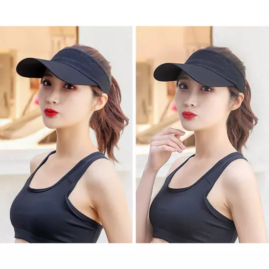 Sun Visor Adjustable Sports Hat Tennis Golf Headband Cap Women Men Visor