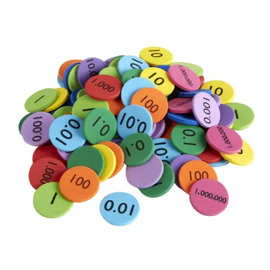 Office Depot Place Value Discs, Pre-K, Assorted Colors, 250PK