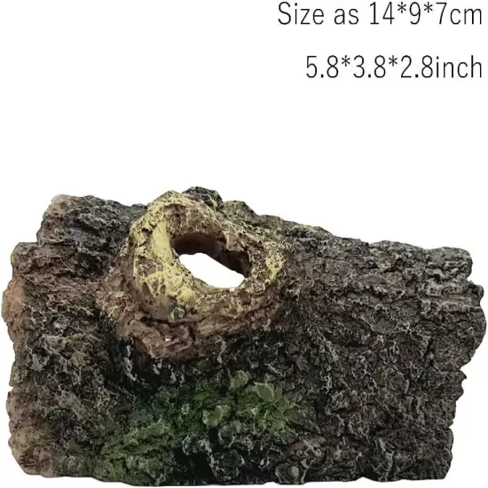 Aquarium Decoration Cave Resin Hollow Tree Trunk Ornament Bettas House Small 