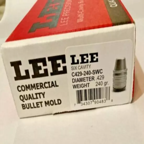 LEE 90483 6-CAVITY BULLET MOLD * C429-240-SWC .429-240 Grain 44SP, 44MAG, 44/40