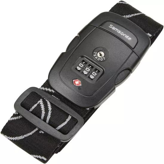 Luggage Strap, Black, Combination Lock