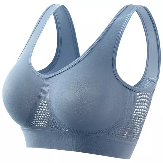 Womens Sports Bra Seamless Wirefree Breathable Yoga Bra Comfort Sleep Bra