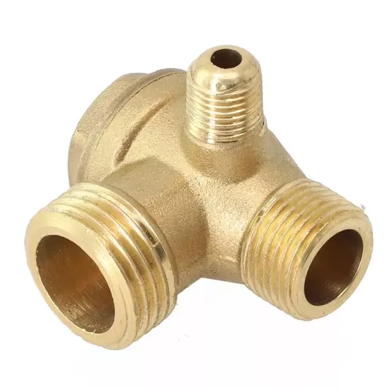 3-Port Brass Air Compressor Check Valve Central Pneumatic Male-Thread G1/2 G3/8#