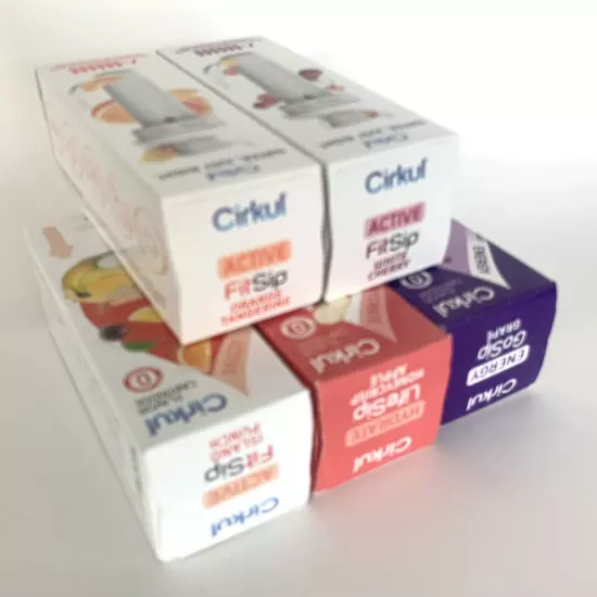 Lot of 5 Cirkul Flavor Cartridges Active Energy & Hydrate FitSip 0 Calories