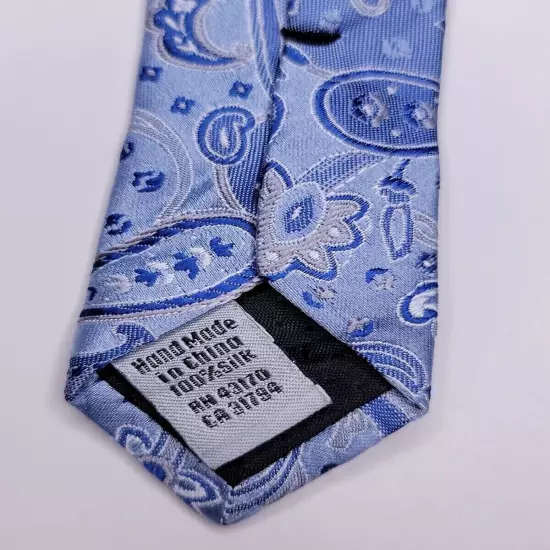 Geoffrey Beene Mens Formal Necktie 58"Lx3.5"W Blue Neck Tie