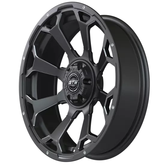 GTW 15x7 Matte Gray Aluminum Golf Cart Wheel | 3:4 Offset | 4x4 (101.6mm)