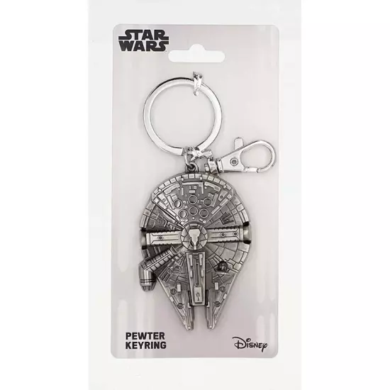 Star Wars Pewter Key Ring - Millenium Falcon Keychain Keyring Star Wars Gift