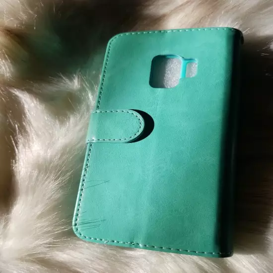 Fashion Case wallet compatible with galaxy Cover S9/G960 Mint Green Women 