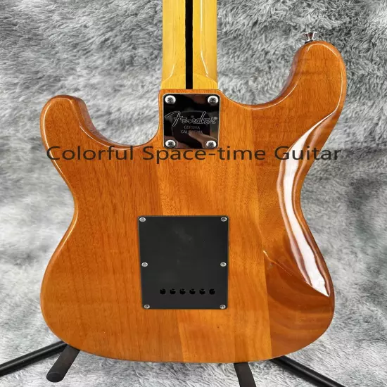 ST Custom Solid Brown Electric Guitar Maple Fretboard Maple Neck High Quality