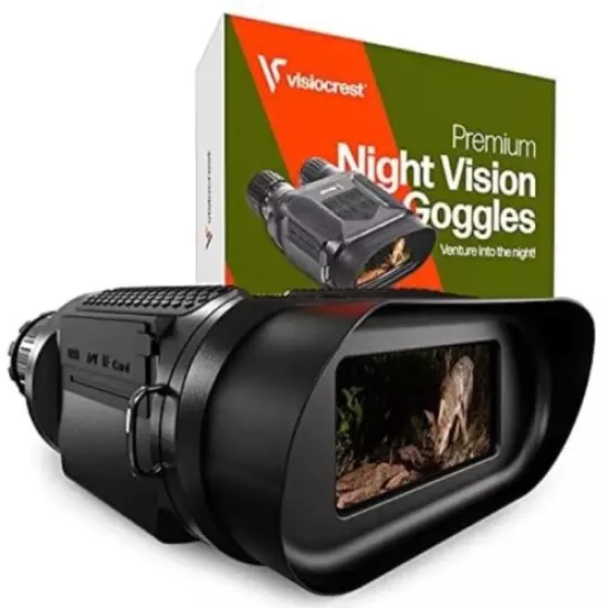 Visiocrest Premium Night Vision Goggles N-7X31/1080-BL |8X Zoom 64GB Memory Card