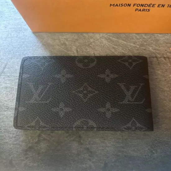 Louis Vuitton Slender Wallet Monogram Eclipse Canvas Black M62294