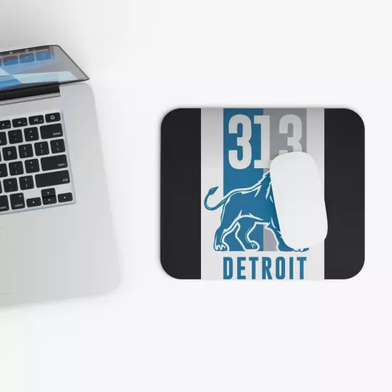 Detroit Area Code 313 Mouse Pad (Rectangle) Michigan Lion Pride Design