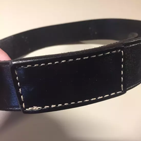 Black Leather Buckless Trouser Uniform Belt 30"