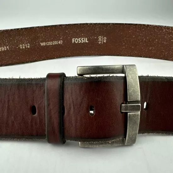 FOSSIL Men's Leather Belt Size 40 Brown mb125040040 Cargo Brown