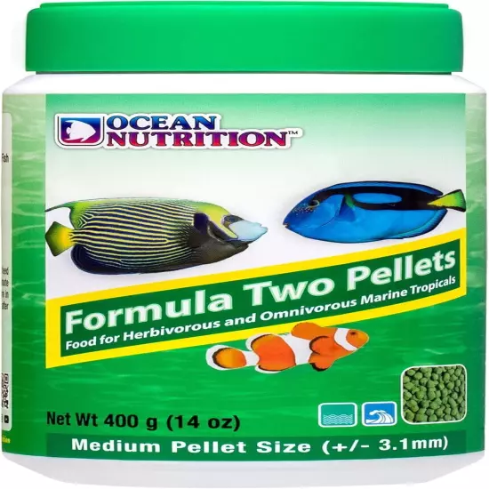 Ocean Nutrition Formula Two Pellets 14-Ounces (400 Grams) Jar - Medium Pellet Si