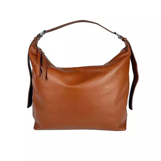 ITALIAN PREMIUM SMOOTH LEATHER EXTRA-LARGE SHOULDER BAG HOBO - MADE IN ITALY