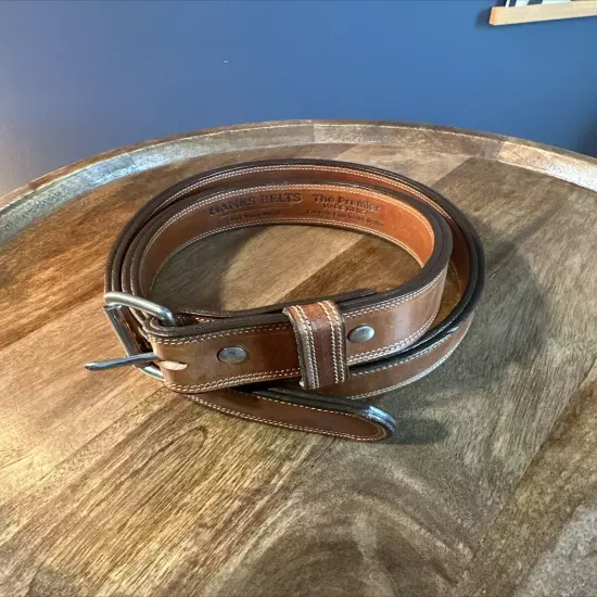 Hanks Belts The Premier Premium English Bridle Belt, Brown, Size 42 - MSRP $215