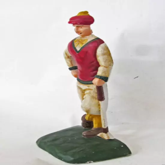 Vintage Cast Iron Victorian Men's Golfer Door Stop & Bookend (1)