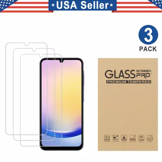 3PCS Tempered Glass Protector For Samsung Galaxy A05s A15 A24 A25 A35 A55 A71