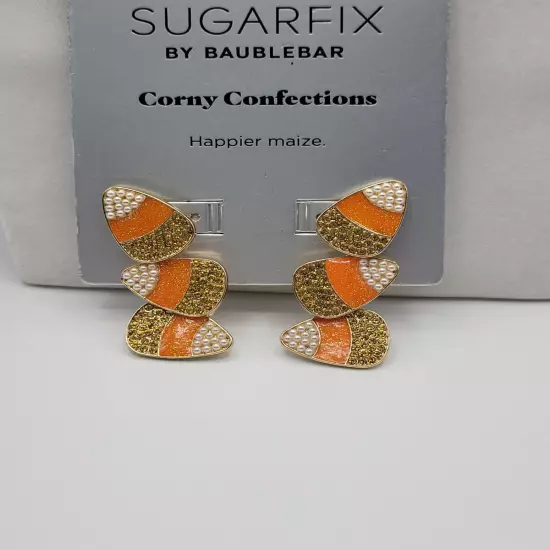 Sugarfix Baublebar Earrings Halloween Jewelry Candy Corn Pierced 