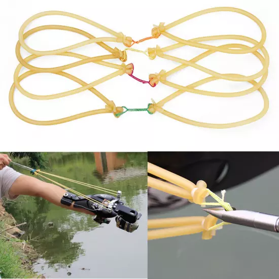 Powerful Fishing Rubber Bands Bowfishing Hunting Tube Catapult Archery Outdoor