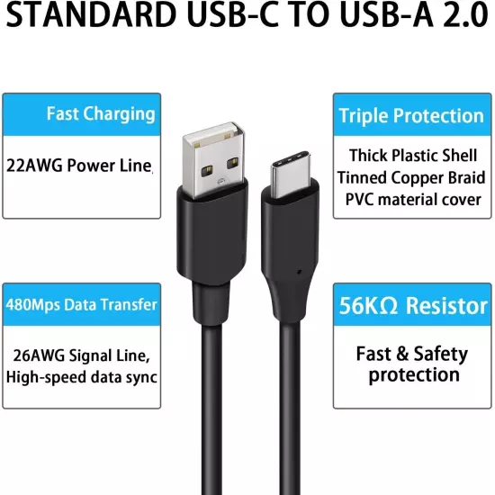 For Samsung Galaxy Z Fold6 - Type-C 6ft USB-C Cable Charger Cord Power Wire USB