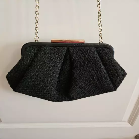 Chicos Black Tweed Handbag