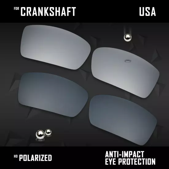 Anti Scratch Polarized Replacement Lenses for-Oakley Crankshaft OO9239 Options